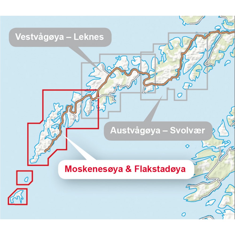 Lofoten: Moskenesöya och Flakstadöya Högfjällskarta Calazo